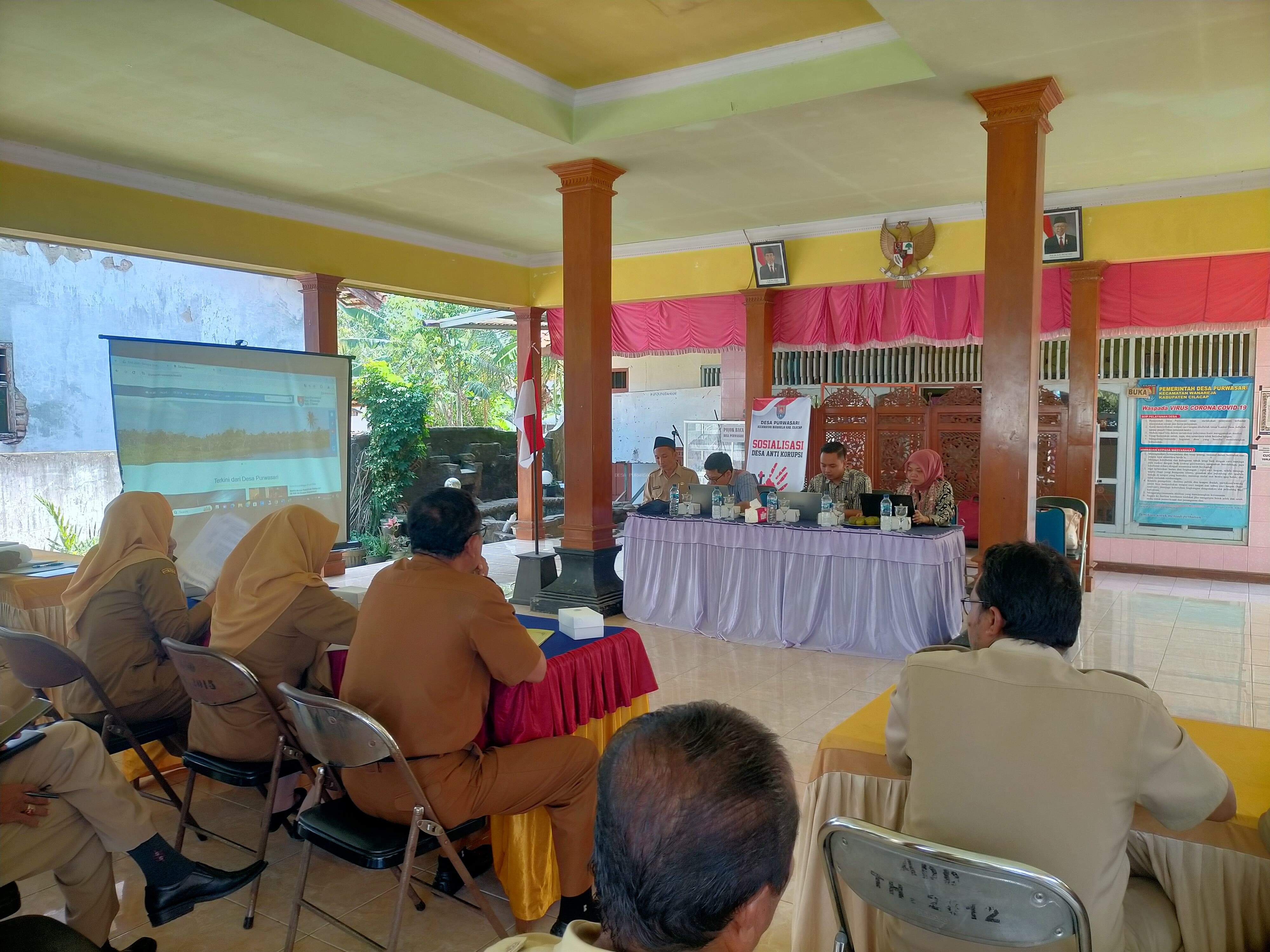 Pembinaan Desa Purwasari dalam Program Perluasan Desa Anti Korupsi Tahun 2024 Oleh Inspektorat Provinsi